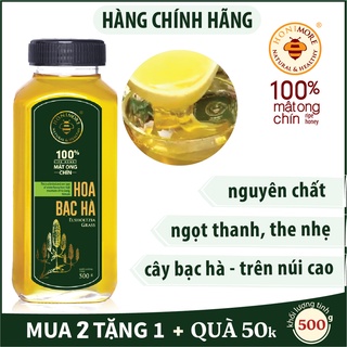 Mật ong nguyên chất hoa Bạc Hà 500g - tăng cường sức đề kháng, làm đẹp da, tốt cho dạ dày