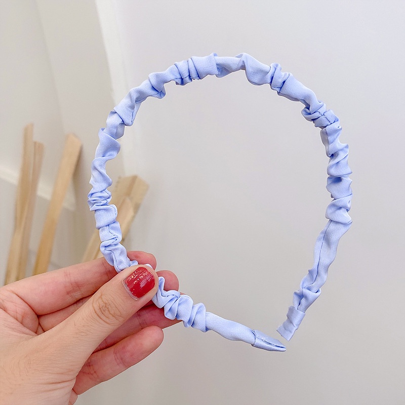Bờm tóc, cài tóc nhún bèo lụa trơn nhiều màu dễ thương Jelishop