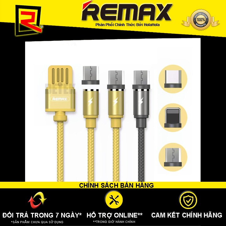 Cáp sạc Nam Châm Cổng Micro USB Remax RC-095m (Có hai màu Vàng/Bạc)