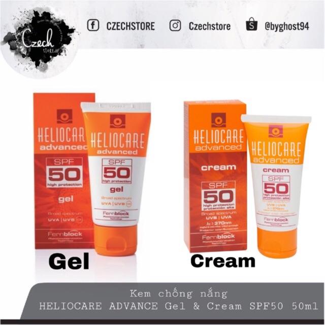 Kem chống nắng HELIOCARE ADVANCE GEL/Cream SPF50 50ml