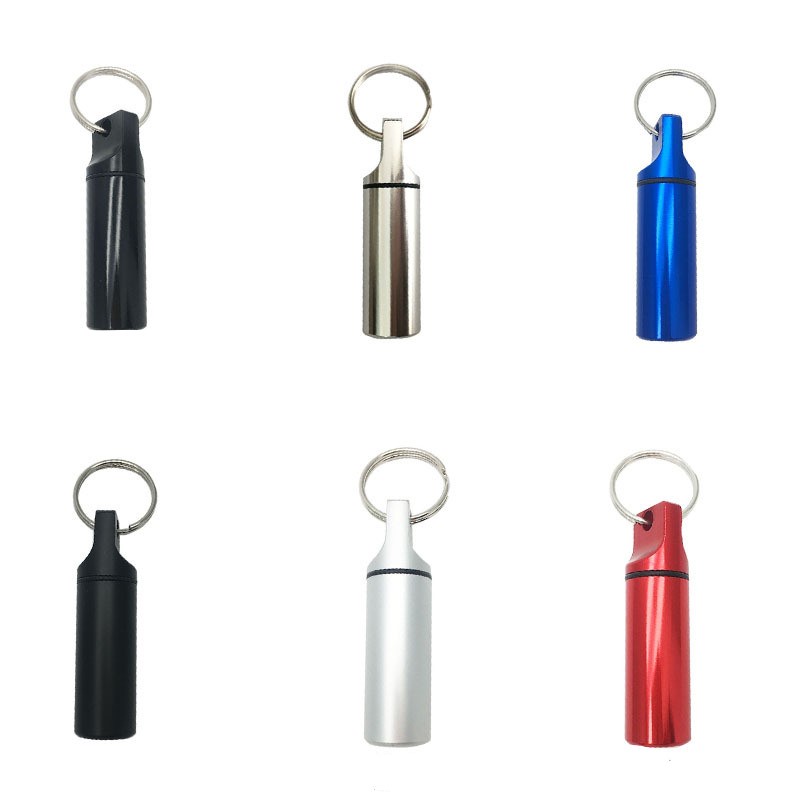 Hộp đựng thuốc bằng hợp kim mini chống nước kèm móc khóa