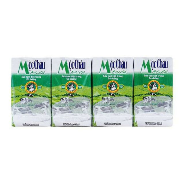 Sữa tươi tiệt trùng mộc châu có đường thùng 48 hộp×110ml