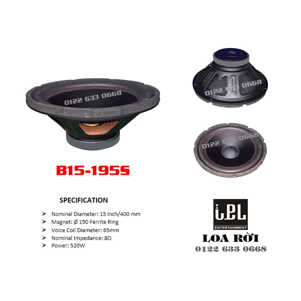 Loa bass rời IPL SUB 40 phi 190 C65 XS B15-195S