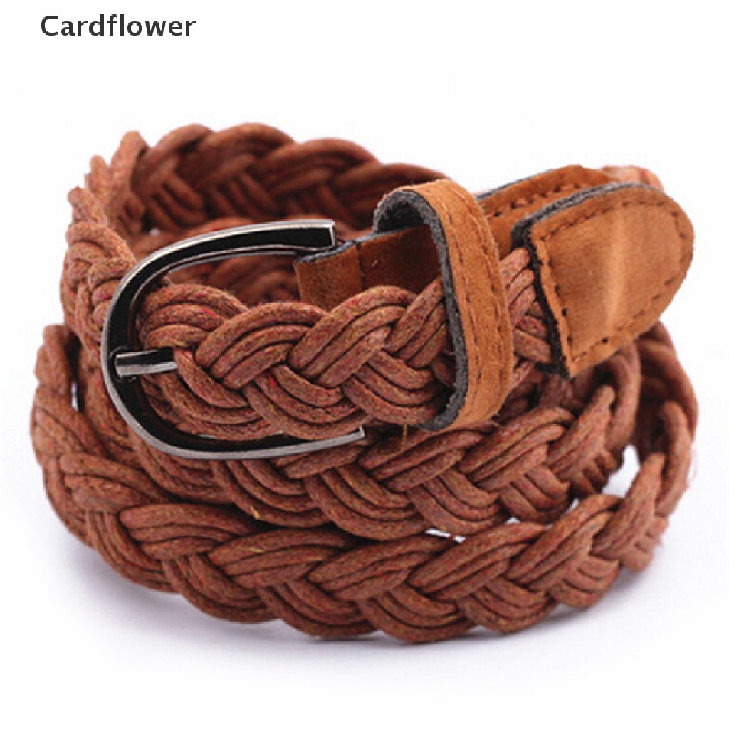 &lt; Cardflower &gt; Dây Thắt Lưng Bện Co Giãn Bản Rộng Thời Trang Cho Nữ