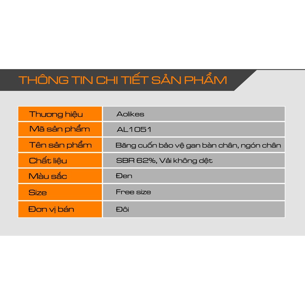 Đai Cuốn Bảo Vệ Gan Bàn Chân, Ngón Chân Cái Toe Correction Thumb Tape Aolikes AL1051 – 1 Chiếc
