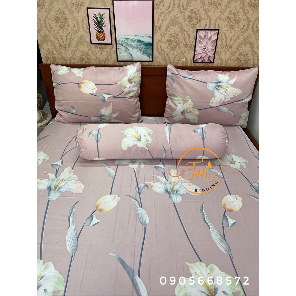 Chăn ga lụa tencel mát mềm mịn họa tiết con hạc siêu xinh | BigBuy360 - bigbuy360.vn