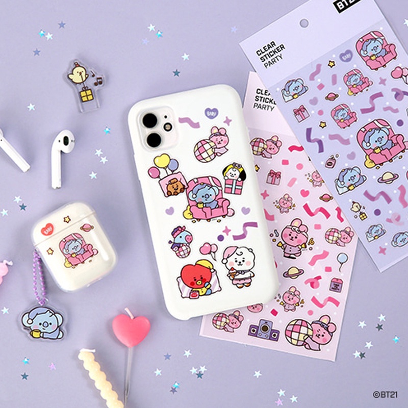 Hình dán trong suốt hình BT21 (phù hợp đi tiệc) Monopoly Official Goods