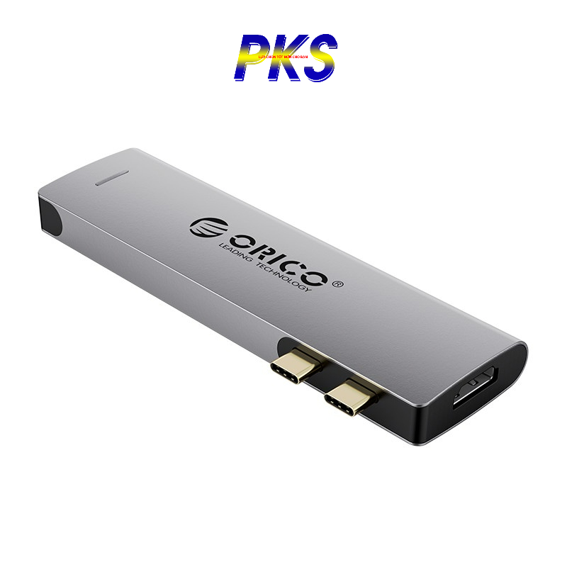 Hub chuyển đổi USB Type-C 5 trong 1 ORICO 2CT-5H-GY1 - Hàng Chính Hãng