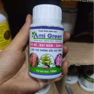 Ami green kích rễ - kích mầm - giải độc cây trồng - phân sinh học chai 100 ml