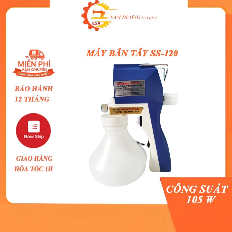 Máy bắn tẩy , súng bắn tẩy vết bẩn trên vải silver start SS-120 bắn tan vết bẩn - thietbimaygiarenamduong