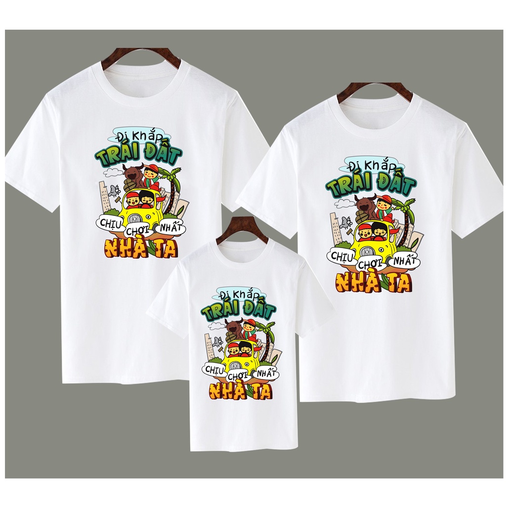 Bộ Đi Biển Cả Quần và áo đủ size - đi khắp trái đất - chịu chơi nhất nhà ta quần cây dừa