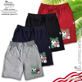 QUẦN SHORT THUN BÉ TRAI CATRIO từ 5T-14tuổi (20kg-50kg) in VARSITY là quần lửng cotton, quần ngố trẻ em được yêu thích