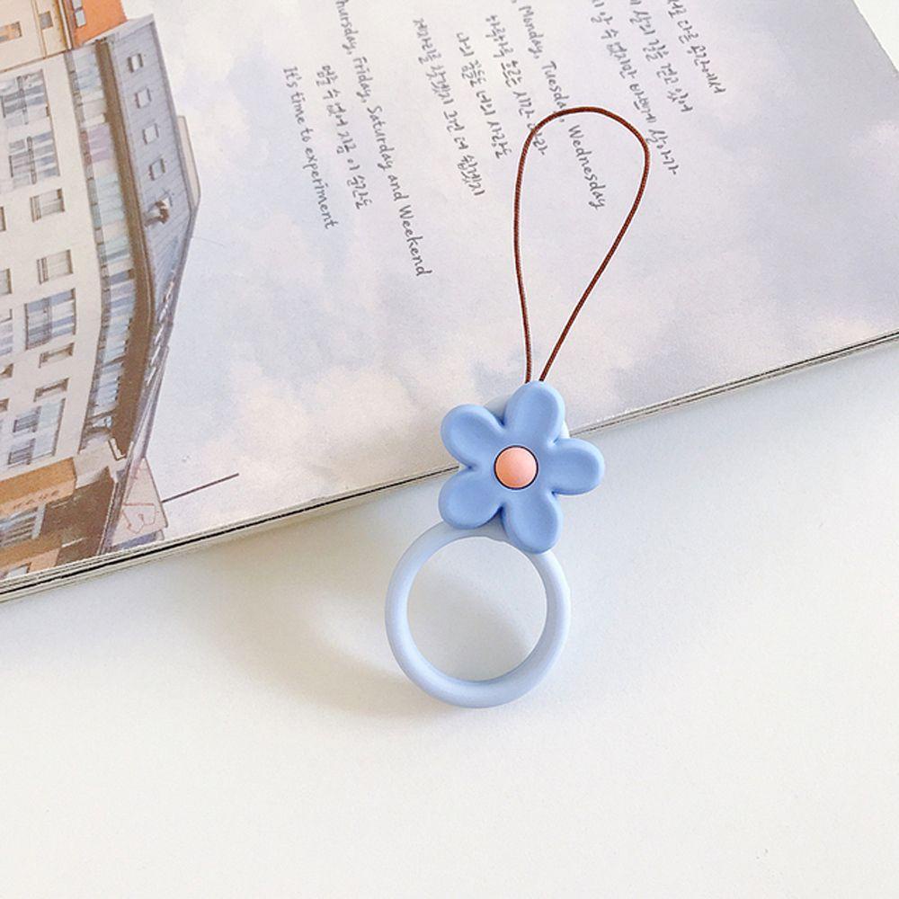 Móc Điện Thoại Bằng Silicon Hình Hoa Chống Thất Lạc Dễ Thương Charms