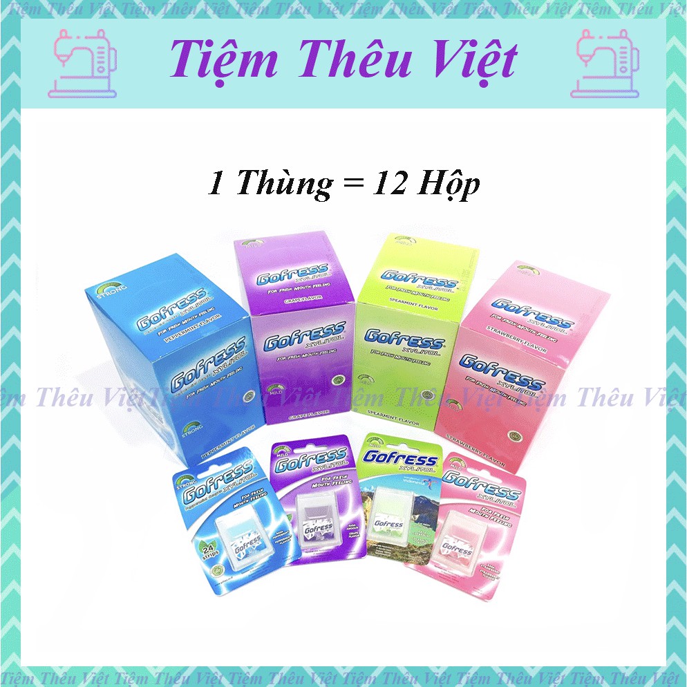 Sỉ Thùng Kẹo Lá Ngậm Thơm Miệng Tiệm Thêu Việt