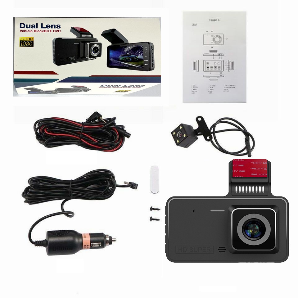 Camera hành trình ô tô Trước Và Sau Hỗ Trợ Quay Đêm 4.0 inch Dvr 1080P HD