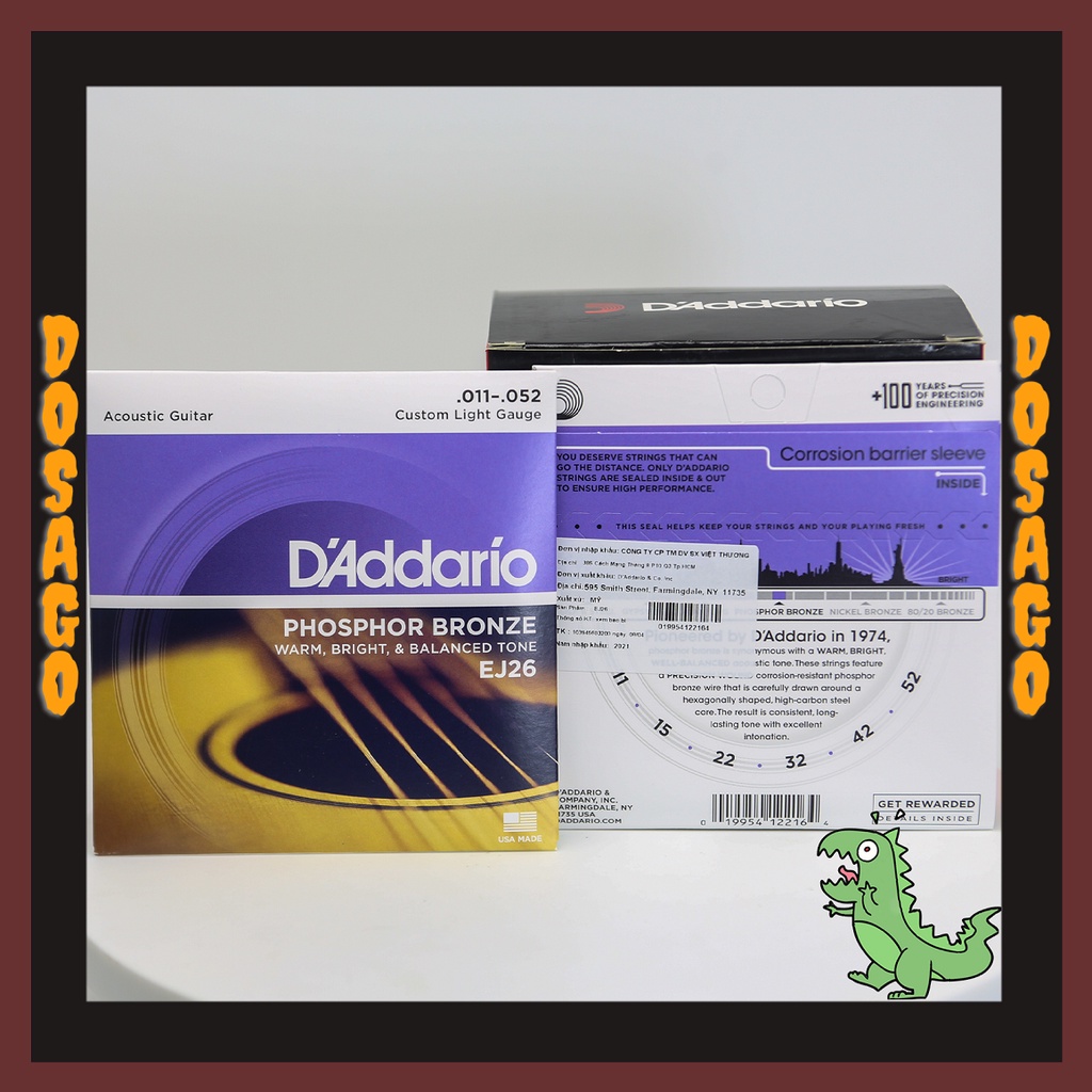 CHÍNH HÃNG - Dây đàn D'addario Acoustic EJ26