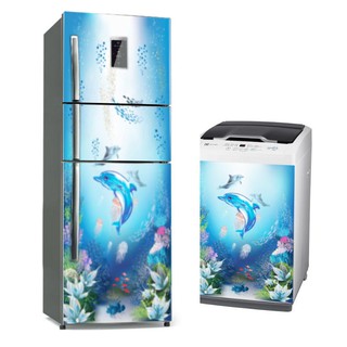 Combo decal dán máy giặt và tủ lạnh