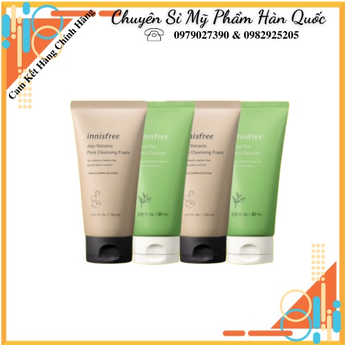 🔥Có Bill🔥Sữa Rửa Mặt Innisfree Tro Núi Lửa Jeju Volcanic Pore Cleasing Foam Sạch Bã Nhờn Ngăn Ngừa Mụn.