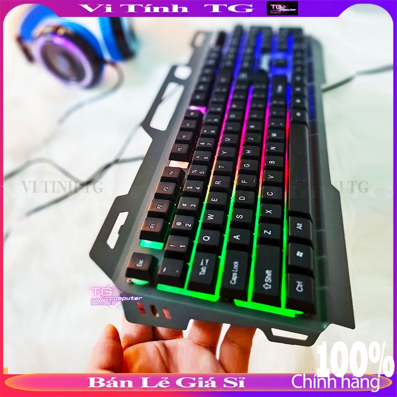 Combo bàn phím chuột tai nghe GAMING CÓ LED ĐA MÀU THIẾT KẾ ĐẸP Vi tính TG JEDEL CP-02