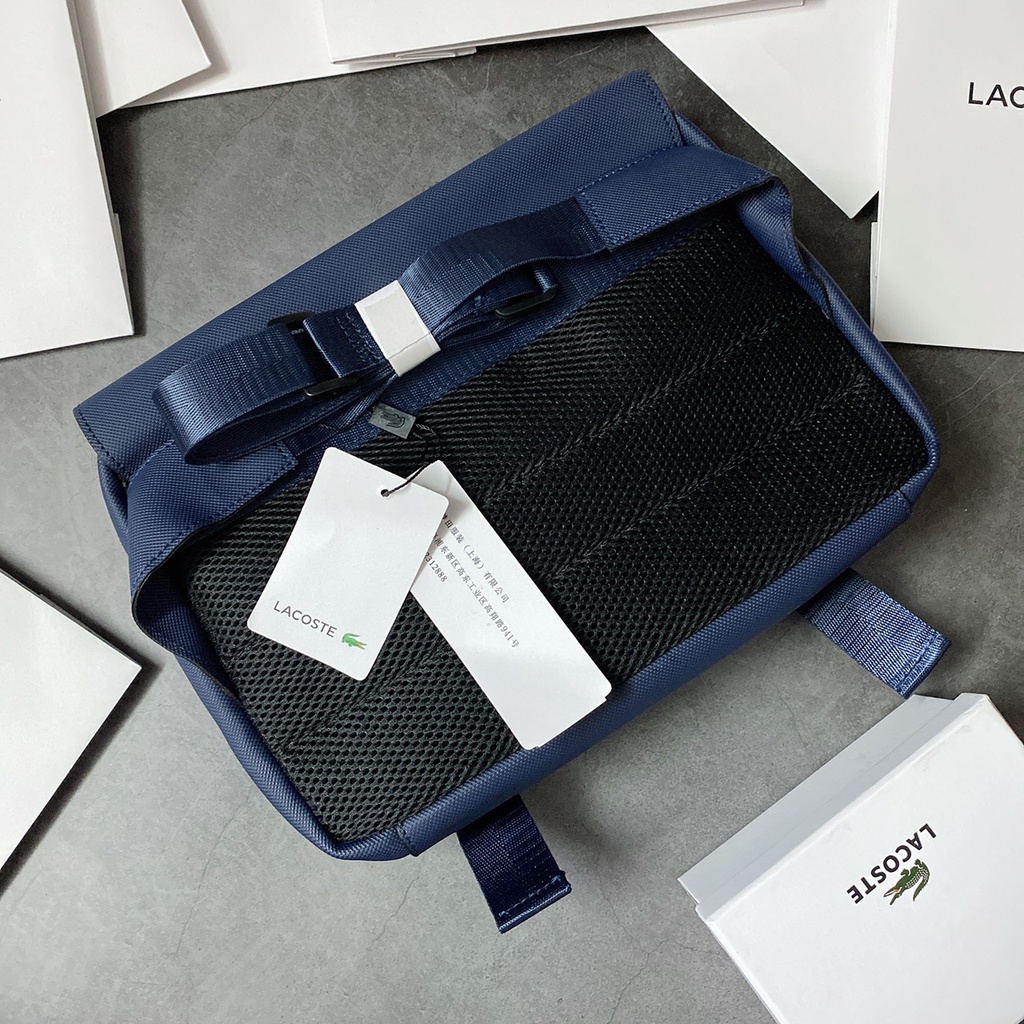 Túi Lacoste office nắp gập logo dọc - XK820