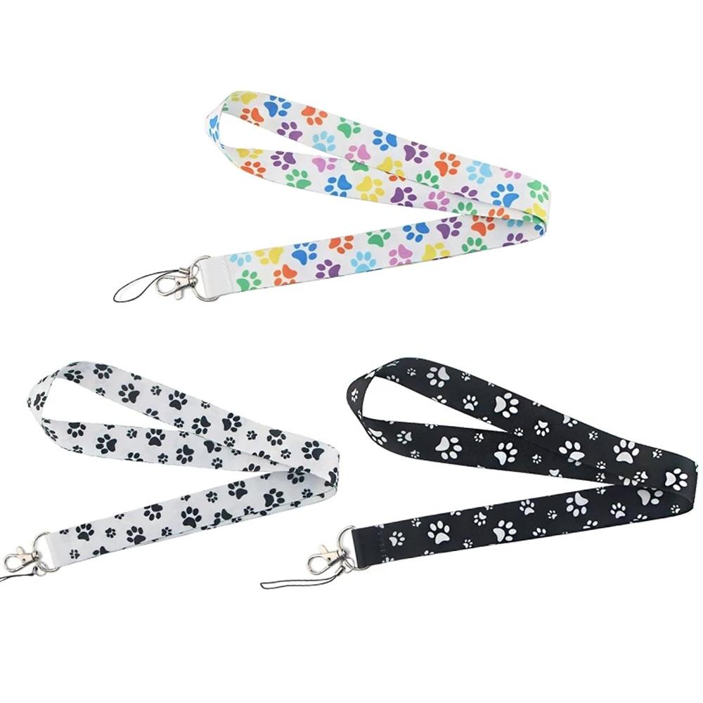 Dây Đeo Điện Thoại / Thẻ ID / Chìa Khóa In Hình Dấu Chân Chó NORMAN Màu Xám