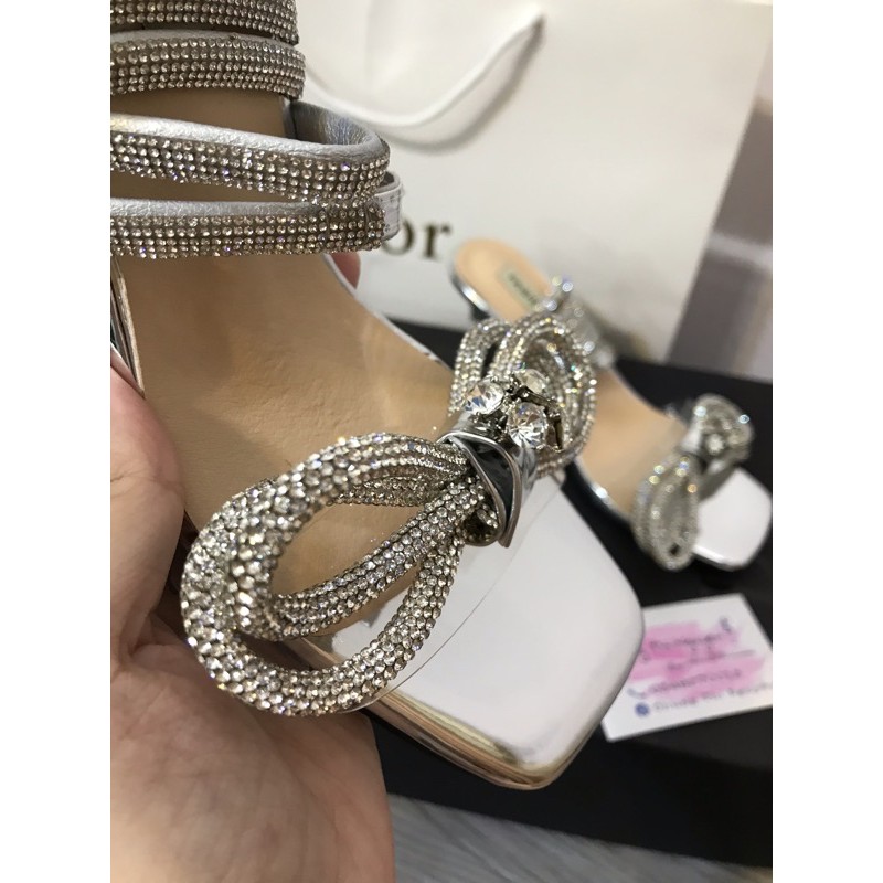 Sandal quai nơ đá