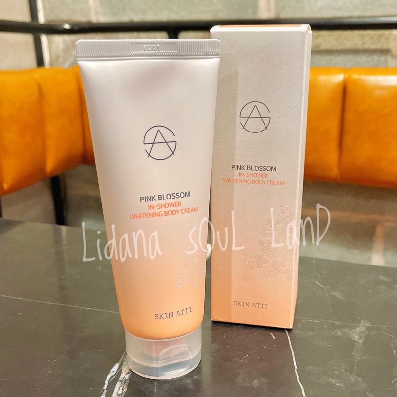 Sữa tắm truyền trắng & tẩy tế bào chết body Skin Atti Pink Blossom In Shower Whitening Body Cream Hàn Quốc | BigBuy360 - bigbuy360.vn