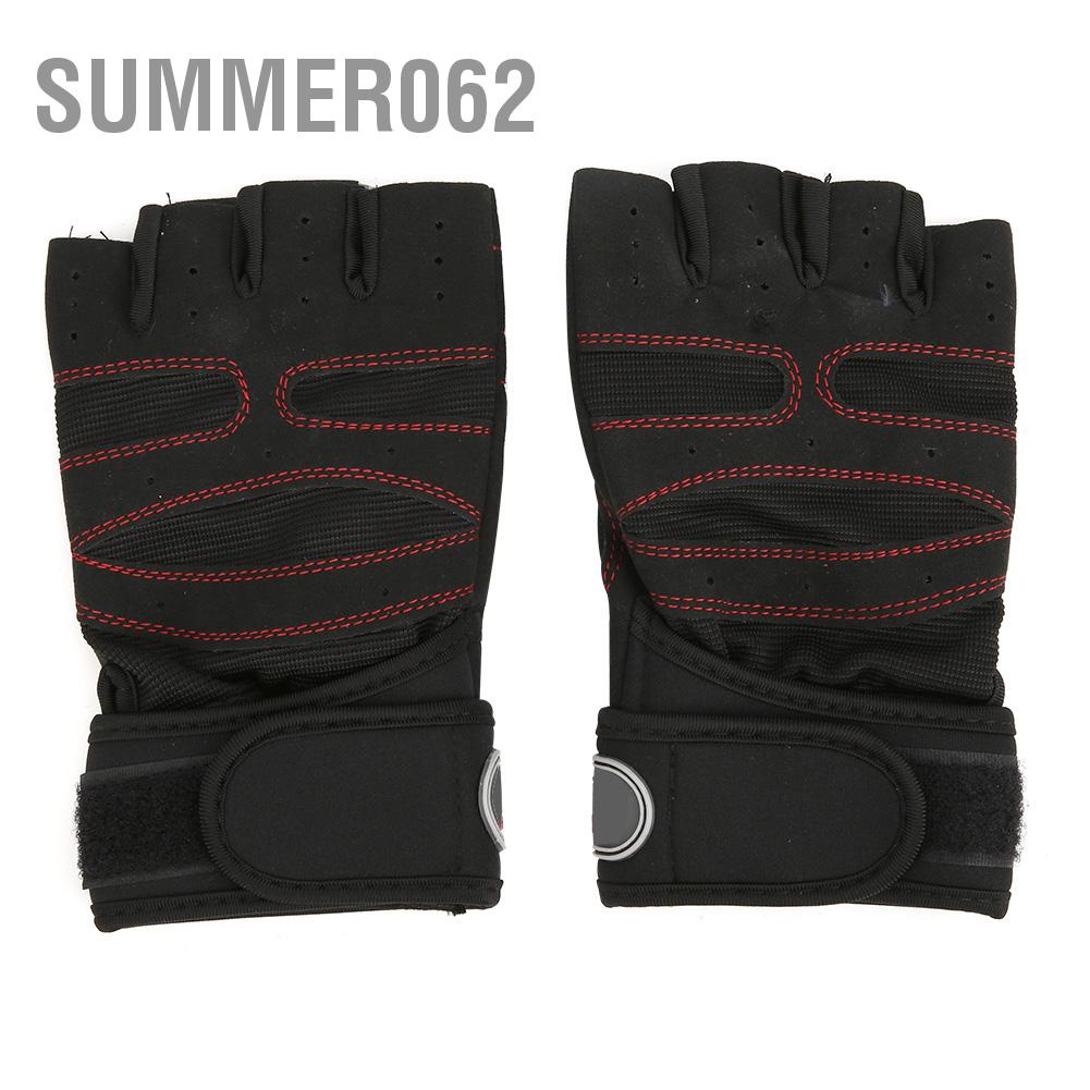 Summer062 Unisex Fitness Anti-Skid Half Finger Gloves for Outdoor Sports Bike Cycling Weight Lifting Workout