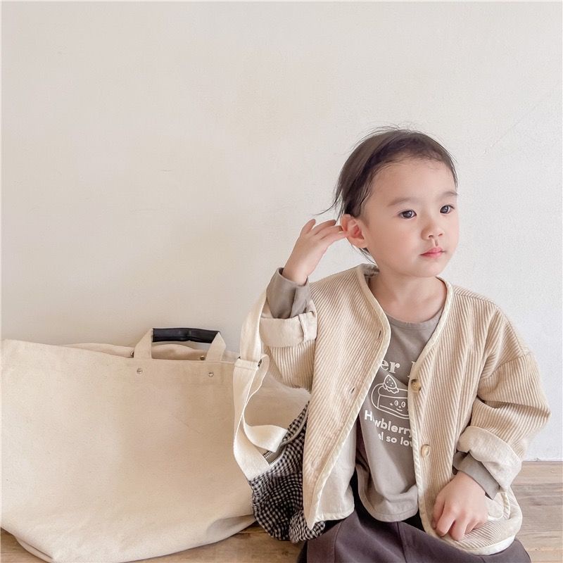 Áo khoác tay dài kiểu dáng dễ thương phong cách Hàn Quốc cho bé yêu