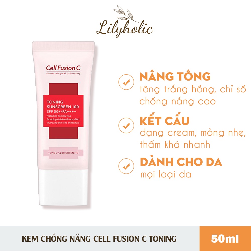 Kem Chống Nắng Nâng Tông Da Cell Fusion C Toning Sunscreen 100 SPF50+/ PA +++