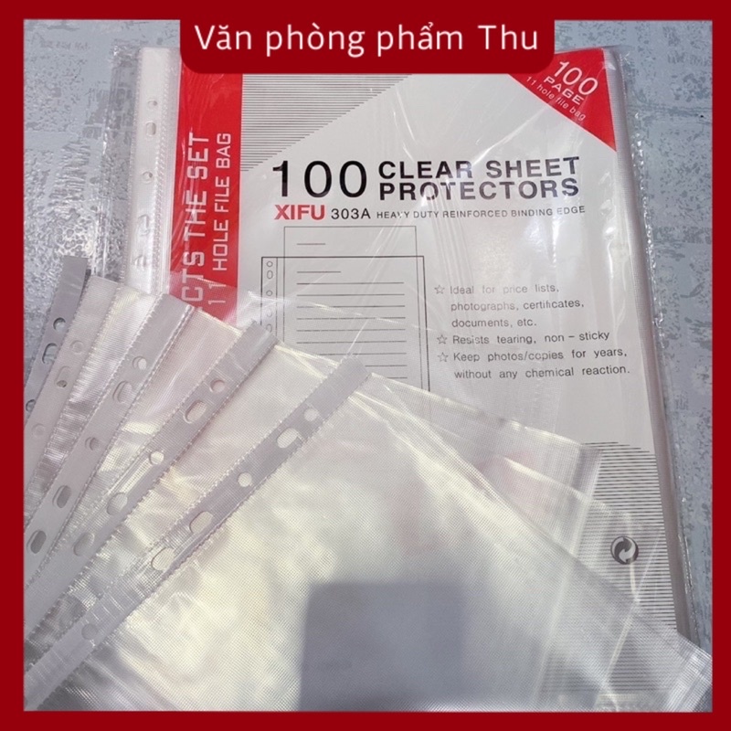Bìa Lỗ A4, Bìa Đục Lỗ, Bìa Lá Lỗ 400G