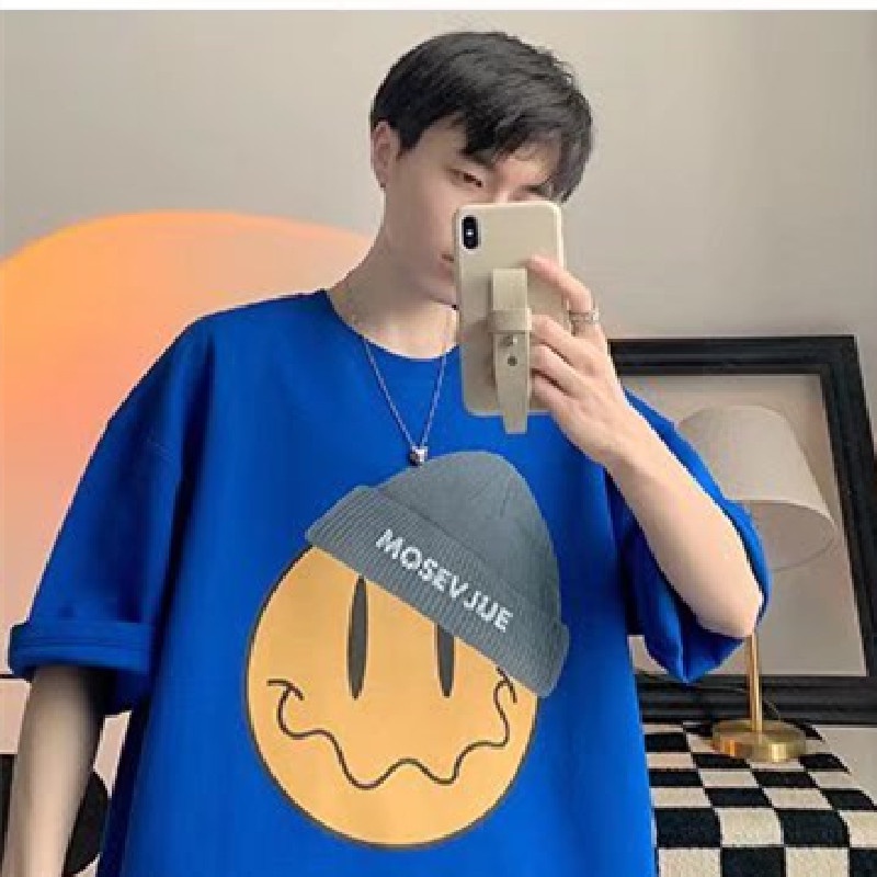 Áo Thun Tay Ngắn Dáng Rộng In Chữ Phong Cách Hip Hop Hàn Quốc Thời Trang Mùa Hè Cho Nam Size M-5XL