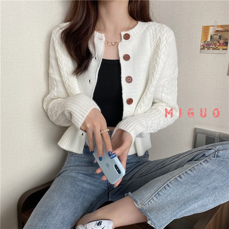 Áo Khoác Cardigan Dệt Kim Thời Trang Thu Đông Xinh Xắn Cho Nữ | BigBuy360 - bigbuy360.vn