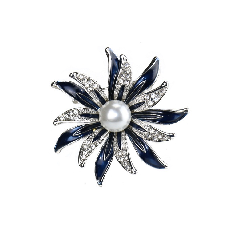 Ghim cài áo hình hoa hướng dương đính đá thời trang cho nữ