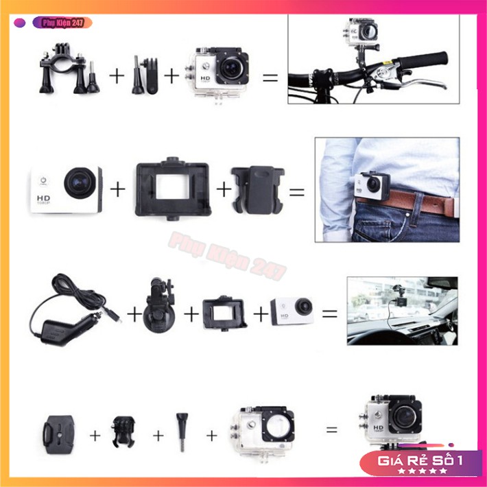 Camera Hành Trình💥Freeship💥Giảm 40k Khi Nhập [CAMERA MINI] - Camera Hành Trình Thể Thao Chống Nước Full HD 1080P | BigBuy360 - bigbuy360.vn