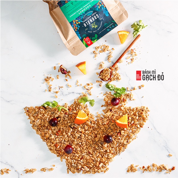 Ngũ Cốc Granola Gạch Đỏ 500g Giàu Hạt , Không Tinh Bột, Không Đường, Thích Hợp Cho Người Ăn Kiêng, Giảm Cân