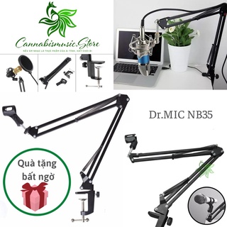 Chân micro kẹp bàn thu âm livestream dr.mic nb35 - giá đỡ đế mic standard nb-35 microphone