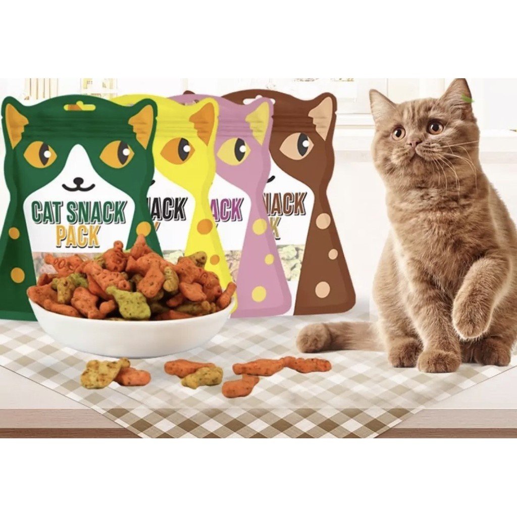 BÁNH THƯỞNG CHO MÈO Cat Snack Pack Yaho Viên hình cá Gói 80g