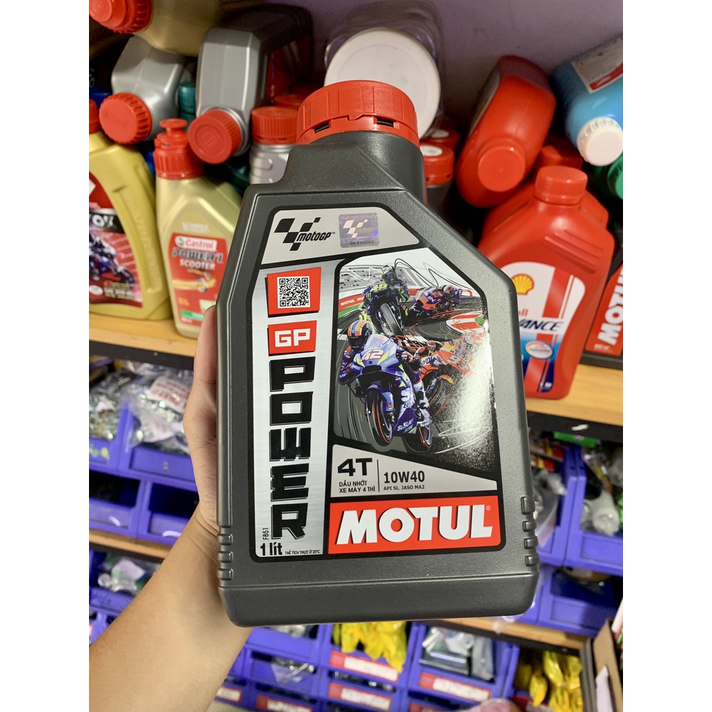 Nhớt Motul GP Power 10W40 chuyên dùng xe côn tay, xe số