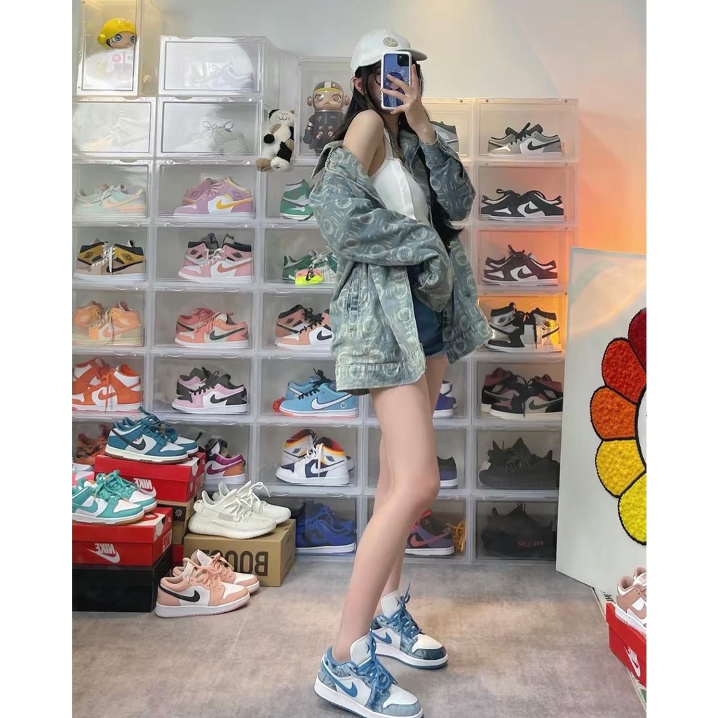 Giày Air Jordan cổ thấp Denim Washed  DM8947-100 chính hãng cao cấp