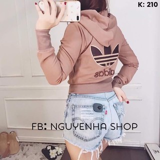 Áo nữ khoát lửng thêu hoa sen - khoác thun nữ
