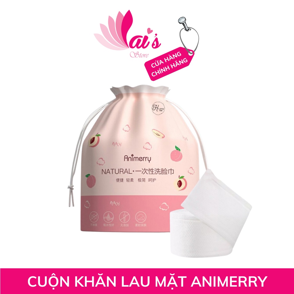 Khăn Lau Mặt Cottton Cao Cấp Animerry Dùng 1 Lần, Khăn Mặt Khô Cuộn Tẩy Trang, Khăn Bông Mềm, Lau Khô, Ướt - LAI'S STORE