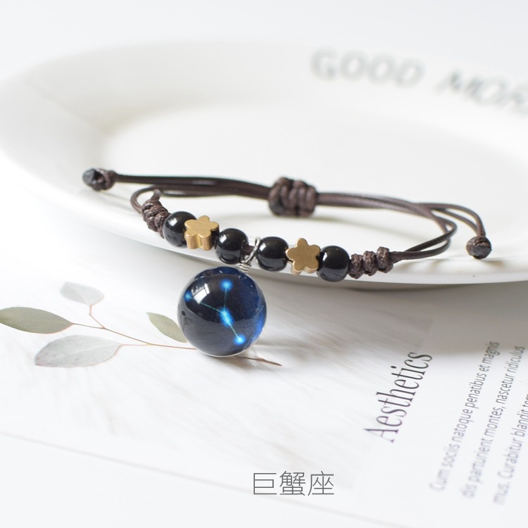 [Hàng Sẵn] Vòng Tay Dây Rút Mặt Đá GALAXY phát sáng Độc đáo