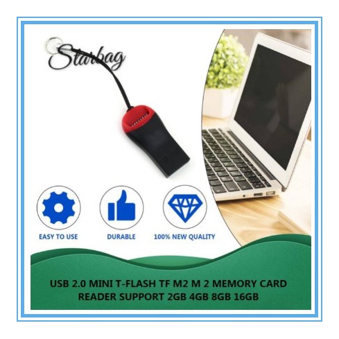 🌻🌻Mini Micro USB 2.0 SD T-Flash TF Memory Card Reader Whistle