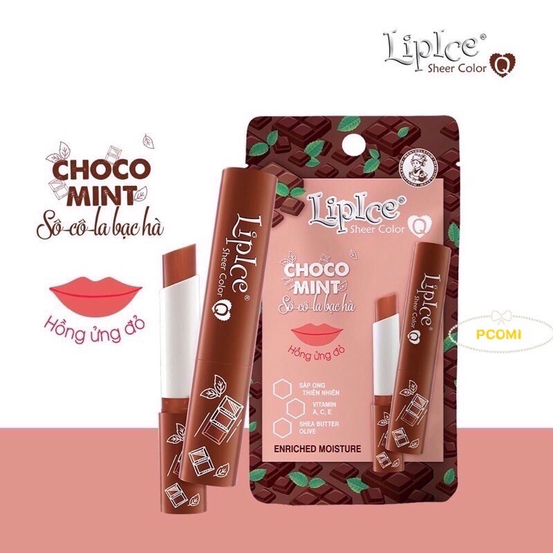 ❤️Son Dưỡng LipIce Sheer Color Q Trà Sữa, Chanh Bạc Hà, Matcha, Sôcôla Đủ Mùi Hương Hồng Mềm Môi Rohto Chính Hãng