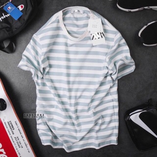 Áo thun cổ tròn sọc Zara