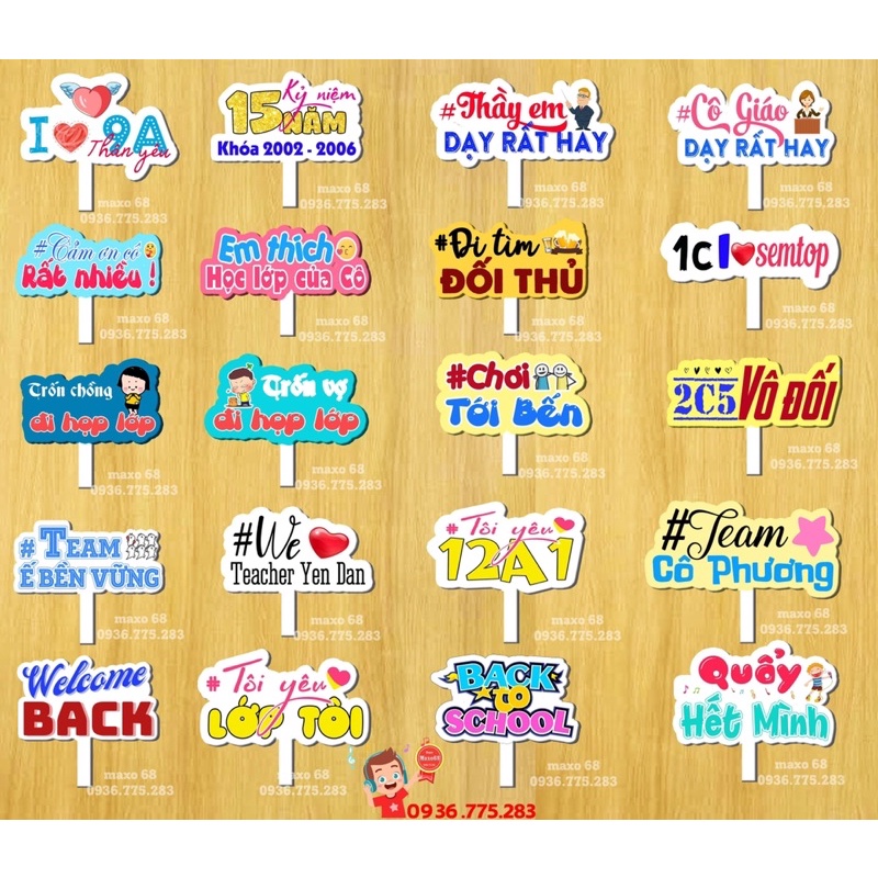 Hashtag HỌP LỚP - Miễn phí thiết kế theo yêu cầu