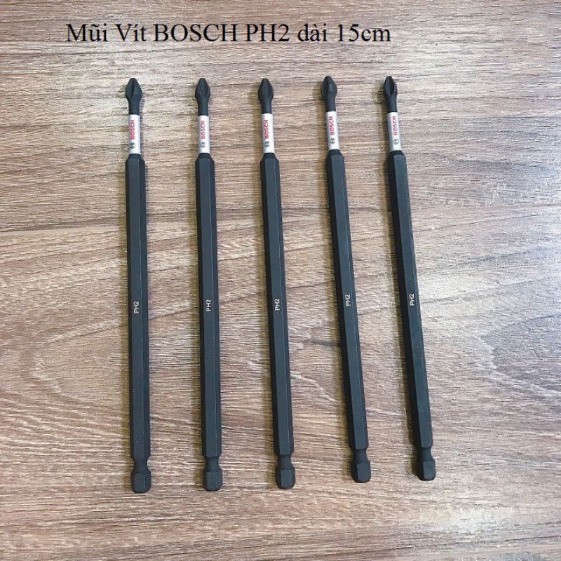 Mũi Bắn Vít BOSCH 15cm PH2 Nhập Mỹ