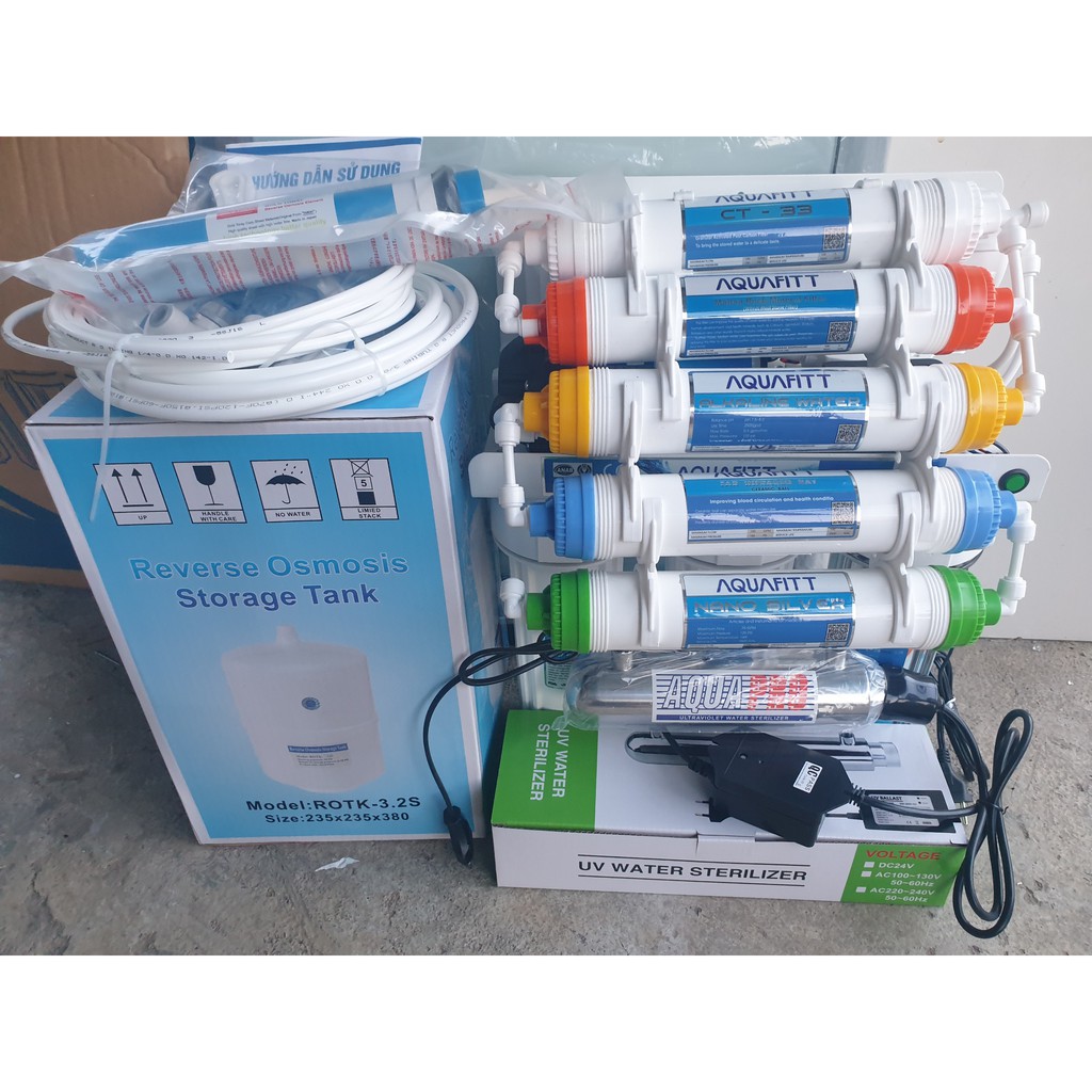 MÁY LỌC NƯỚC TINH KHIẾT RO 9 LÕI AQUAFITT (4D xanh) | BigBuy360 - bigbuy360.vn