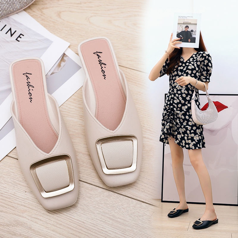 CHZK Giày Sục Mules Lười Công Sở Cao Su chống nước